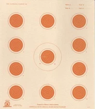 (100)A-17 [A17] Orange 50 Foot Smallbore Rifle, Tagboard--FREE 2 DAY SHIPPING