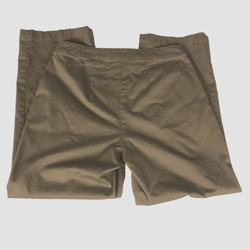 Coldwater Creek Women’s Sz 6 Khaki Cropped Stretch Straight Leg Pants - Picture 9 of 16