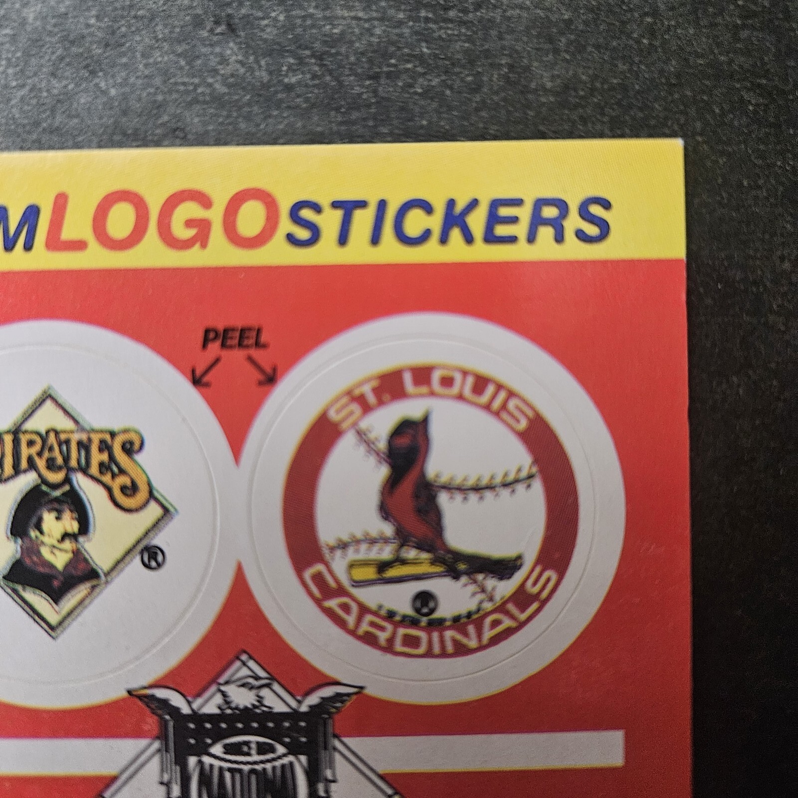 1991 Fleer Team Logo Stickers Pirates / Cardinals / Padres / Giants