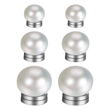 2pcs Women's Girls Faux Pearls Earrings Magnetic Non-Pierced Clip on Ear Clips