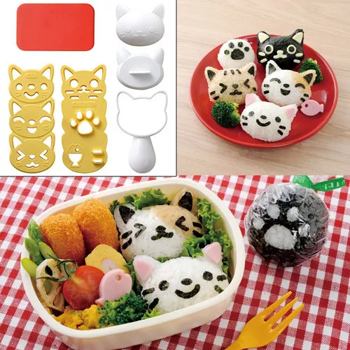 Neko Onigiri Set, Bento Mold, Cutters, Cat rice balls – Bento&co