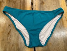 Women’s Shade And Shore Ribbed Teal Hipster Bikini Bottoms Size XL NWOT