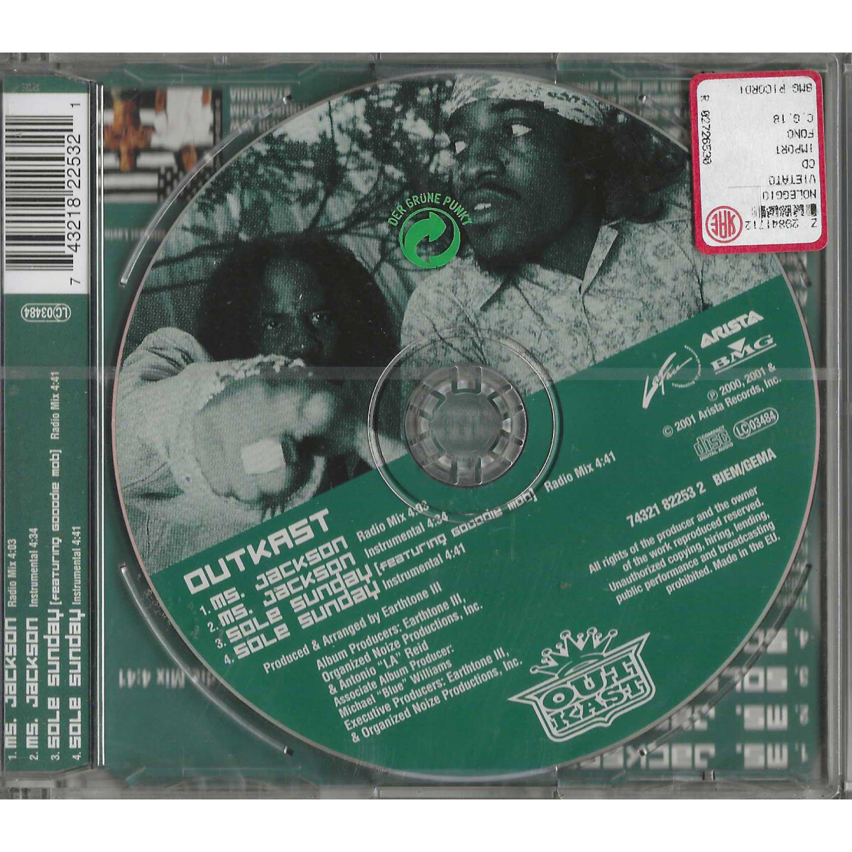 OutKast CD 'S Single Ms. Jackson / Arista – 74321822532 Sealed