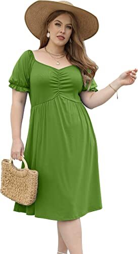 puff sleeve empire waist dress Mini Empire Waist Dress Large