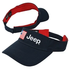 Jeep Freedom USA Flag Visor- Navy Blue