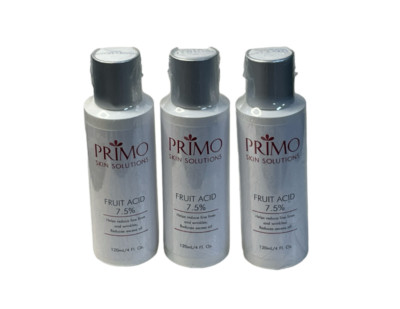 Primo Skin Solutions Fruit Acid 7.5% Help Reduce Fine Lines(120ml/4oz) Lot Of 3