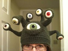 knitted octopus eye hat autumn winter hat anime parasitic beast tentacles funny