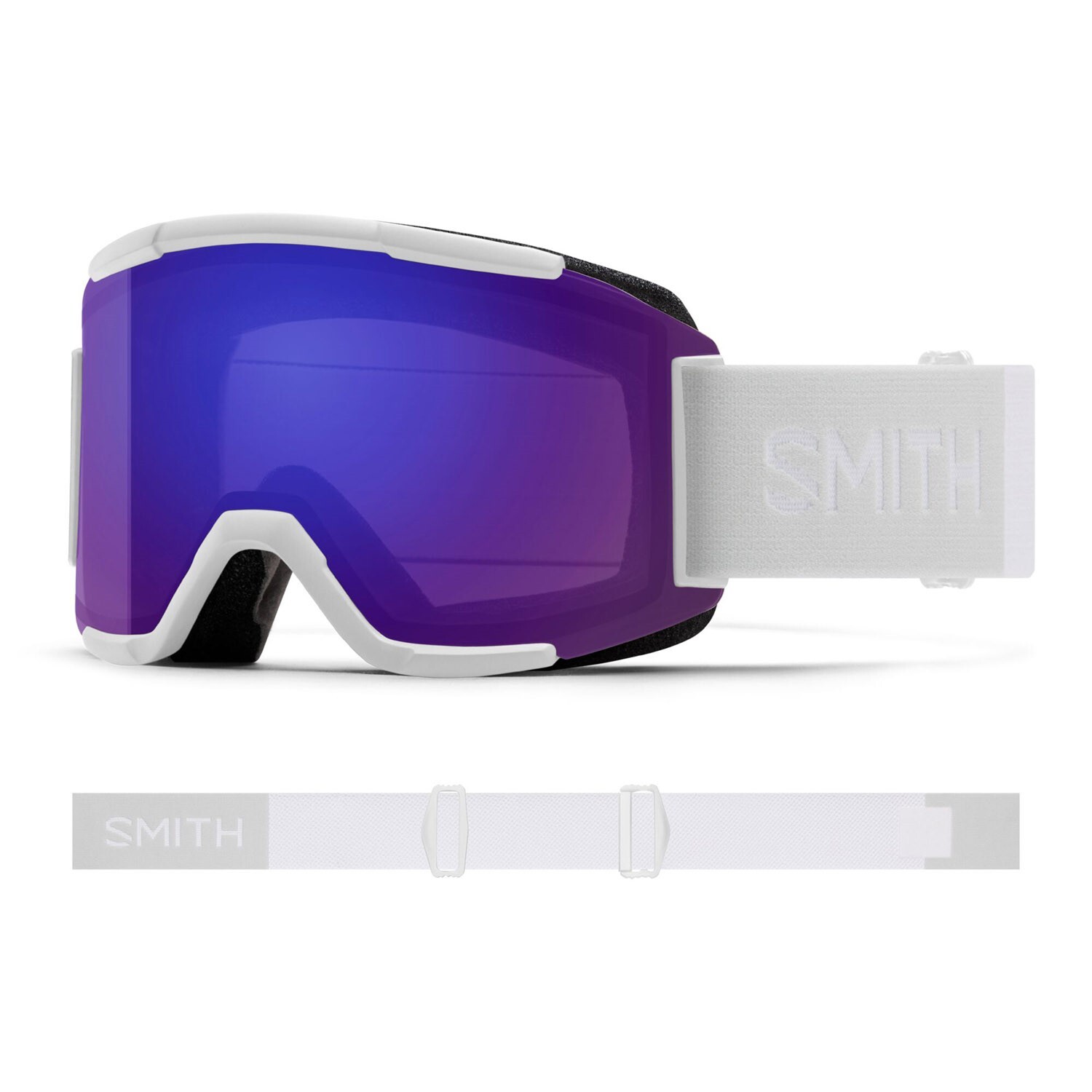 Защитные очки Smith Squad Snow Goggles с белой паровой оправой повседневные фиолетовые зеркальные линзы Бонус 25690₽