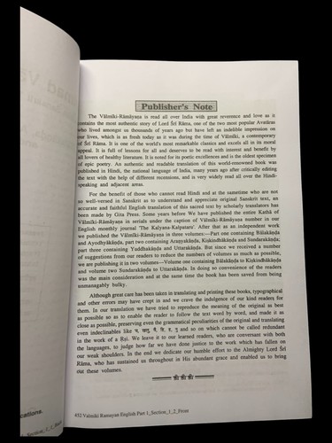 Srimad Valmiki-Ramayana Volume I, with Sanskrit Text and English Translation - Foto 3 di 5