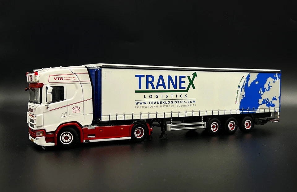 Scania S highline CS20H 4x2 curtainsider "Tranex" WSI truck models 01-3856 1:50 - Image 3 of 4