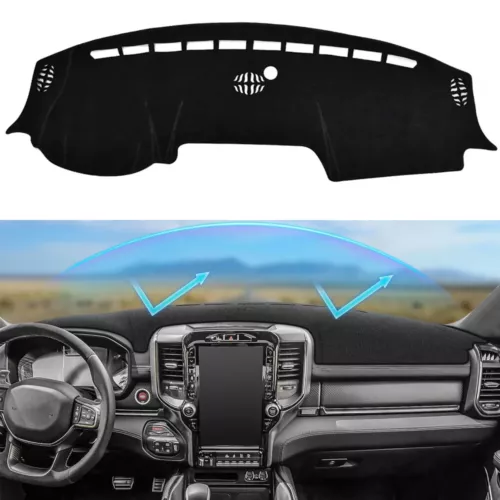 For 2021-2025 Dodge Ram 1500 2500 3500 Dashboard Cover Anti-slip Dash Cover Mat