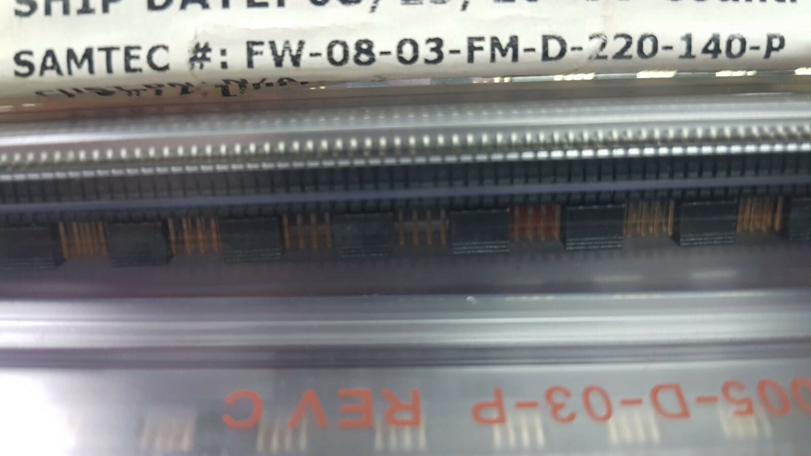 LOT OF 50 PCS. SAMTEC FW-08-03-FM-D-220-140-P CONN HDR 16POS 0.05 STACK ...