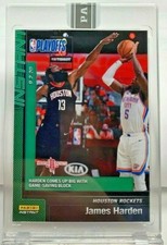 James Harden blocks Dort 2019-20 Panini Instant #180 - GREEN Parallel #'d 3/10
