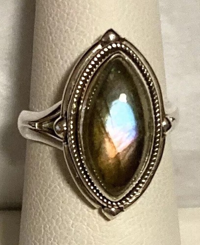 Bellissimo anello multicolore in argento sterling 925 misura 6,5๐น - Foto 9 di 11