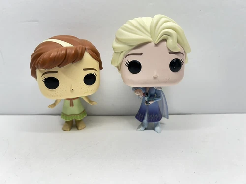 Funko Pop Disney Frozen Anna and Elsa Vinyl Figures Out Of Box