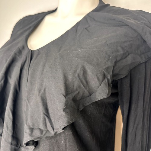 Lauren Ralph Lauren Mixed Media Long Sleeve Stretch Knit Top Black Plus sz 1X - Picture 2 of 5