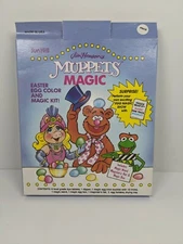 RARE 2 Muppets Magic Easter Egg Kit Fozzie Trick Book 1991 Jim Henson Sun Hill