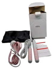 GOOGIC Weighted Jump Rope withe Counter, Cordless ropes with HD (Pink)