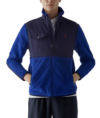 POLO RALPH LAUREN Bonded Sherpa Hybrid Fleece Hunter Jacket Blouson Jacke Bomber