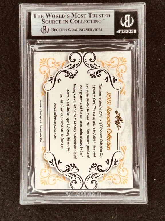 Карта с автографом Стива Макнейра 2012 Leaf Masterpiece Cut 1/1 JSA Titans - Изображение 2 из 2