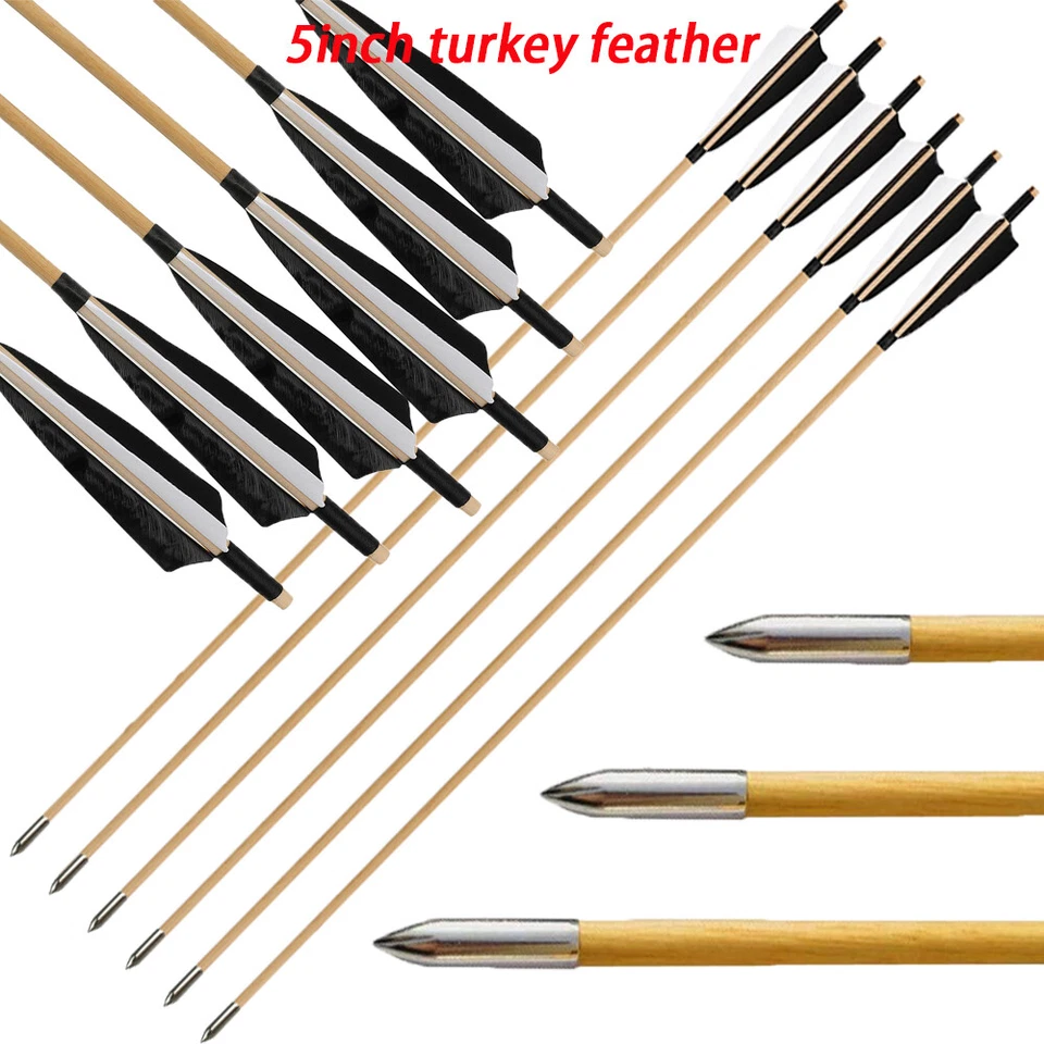 60" 62" 64" Longbow Takedown 20-50lbs Wood Riser Traditional Bow Archery Hunting - Image 3 of 4