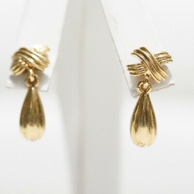 Joseph Esposito Ashley Classics - Gold Tone Dangling Formal Post Earrings