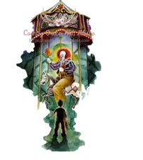 Sublimation Print Carousel Clown Ready to Press Heat Transfer