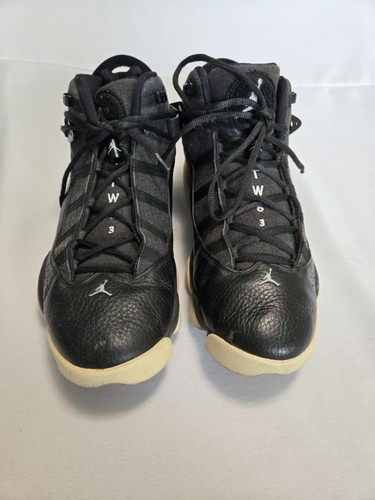 Herren Nike Jordan 6 Ringe Turnschuhe Schwarz/Matt Silber-Weiß 322992-021 Größe 10,5 - Bild 2 von 7