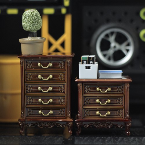 1:12 Miniatur Puppenhaus Möbel Tisch Schublade Schrank Aufbewahrung Kommode Nachttisch - Bild 9 von 36