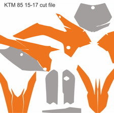 KTM Motocross MX modello vettoriale 85cc 2015-2017 taglio file design