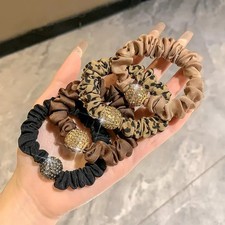 Hair Band Large Scrunchies Solid Color Elastic Ponytail Women Accessory 1 Pc