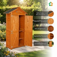Werkzeugschrank Aus Holz, Ca. 88 X 45,5 X 168 Cm, Braun