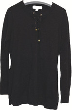 Michael Kors Tunic Sweater Shimmering Black Long Sleeve Size M