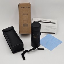 5 in Monocular 10X - 300X With Case Strap Lens Cover Cleaning Cloth New Open Box