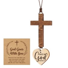 Cross for Car Mirror Hanging Christian Gift for Men, Women Car Rearview Decor