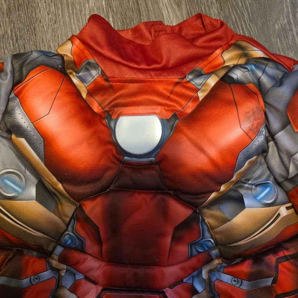 016 Kids Iron Man Jumpsuit Boys Marvel Avengers Halloween 9/10 Disney Store - Image 3 of 4