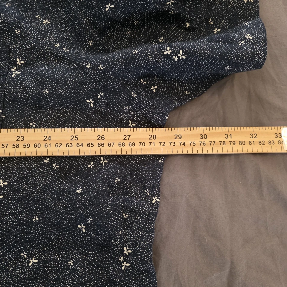 UNTUCKit Joaquin Hopper 100% Linen Shirt Mens 3XL Blue Butterfly Geometric Print - Image 4 of 4