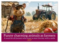 Funny Charming Animals As Farmers (Wall Calendar 2027 DIN A3 Landscape), Calvend