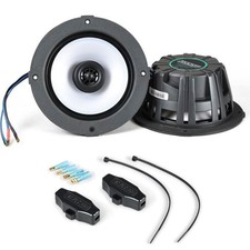 6.5" 4-Ohm LED Thin-Mount Coaxial Speakers Kicker REAL MARINE Technology KM614FL