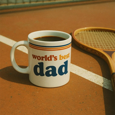 World s Best Dad Mug, Retro 70s Father s Day Gift, Vintage Dad Coffee Cup FREESH
