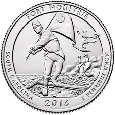 2016 S Fort Moultrie NP ATB Series Uncirculated From US Mint roll.