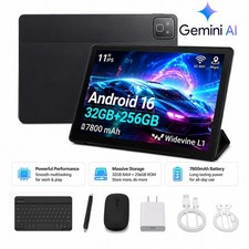 Tablet set Android 16 11 Inch 32GB 256GB 7800mAh WLAN BT Widevine L1 Dual Camera