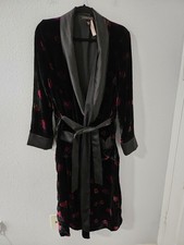 Victoria's Secret Velvet Floral Full Length Robe Women's Size Small NWT