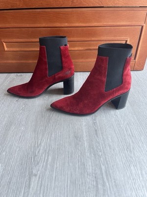 Rag & Bone Brynn Women s Suede Red Boots Retail $450 Size 41