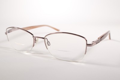 Elle Brille EL 13427 Damen Rosegold Halbrand Metall Brille Brillengestell 52mm