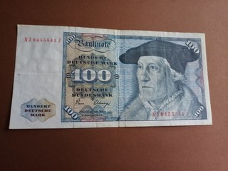 100 DM Geldschein 2. Januar 1980 NJ9455541J