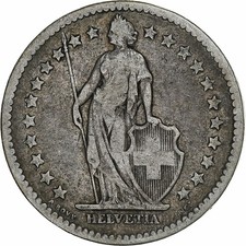 [#1200451] Switzerland, 2 Francs, 1878, Bern, Silver, VF(20-25), KM:21