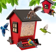LSCQYYCCSquirrel Proof Bird Feeders for Outdoors Hanging, 5LB Capacity Metal ...