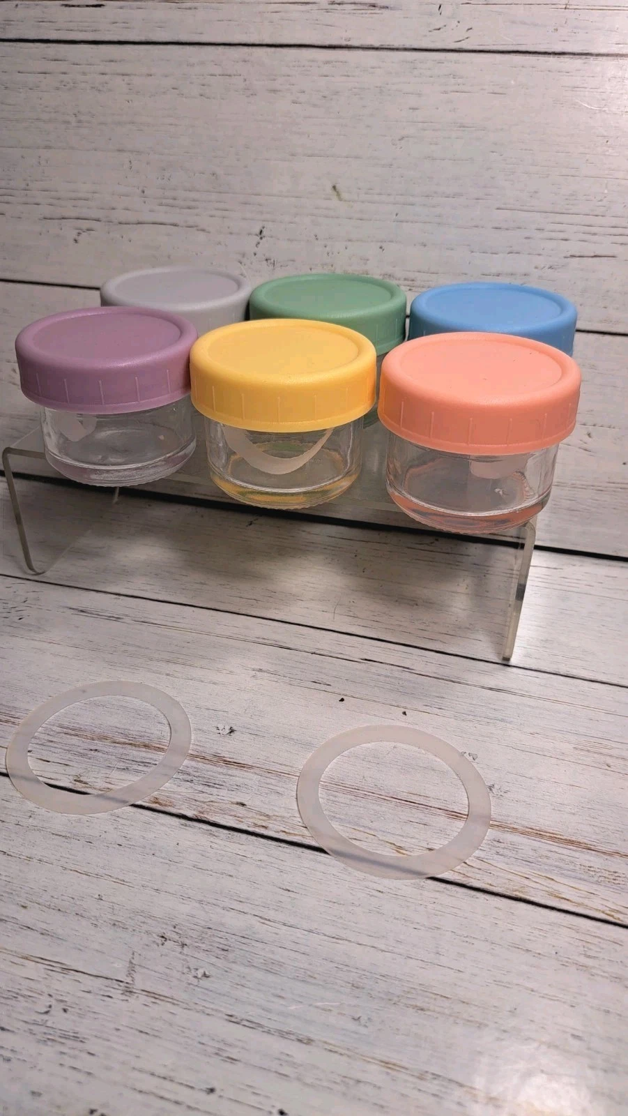 6 Pack Glass Mason Jars with Lids 10oz Airtight Overnight Oats Containers, Glass