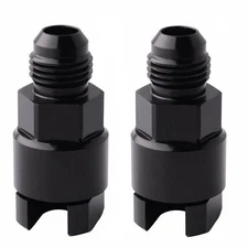 2X 6AN AN6 Fuel Adapter Fitting to 3/8 GM Quick Connect w/ Thread EFI Female LS